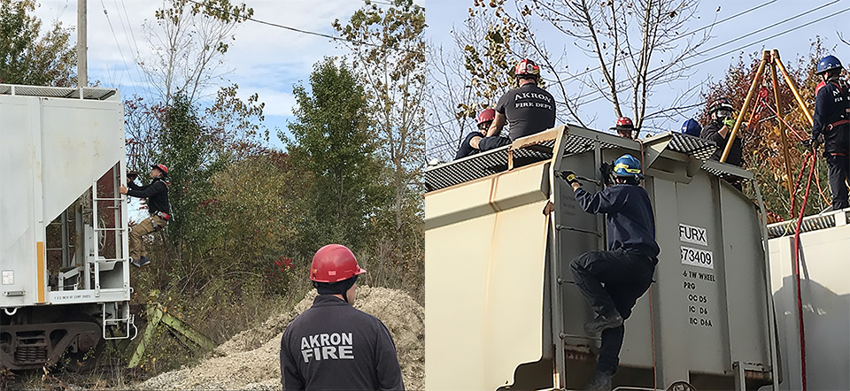 ASW hosts Akron firefighters for confined spaces training