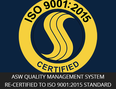 ASW Quality Management System Re-Certified to ISO 9001-2015 Standard