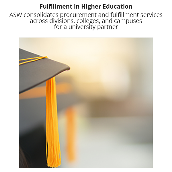 ASW provides fulfillment services for higher education.