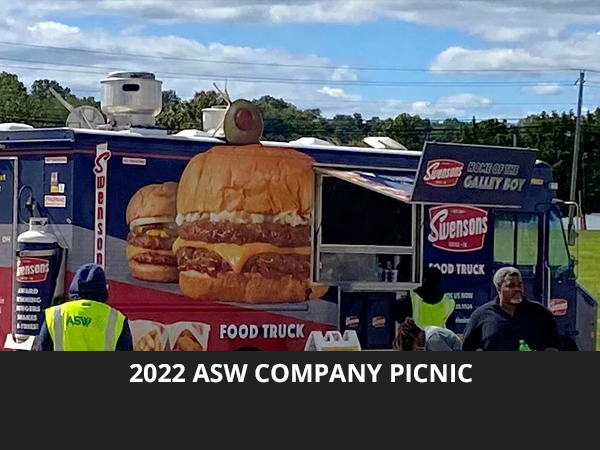 2022 ASW Company Picnic ASW Global Employee Appreciation Day 2022 had Swensons food truck