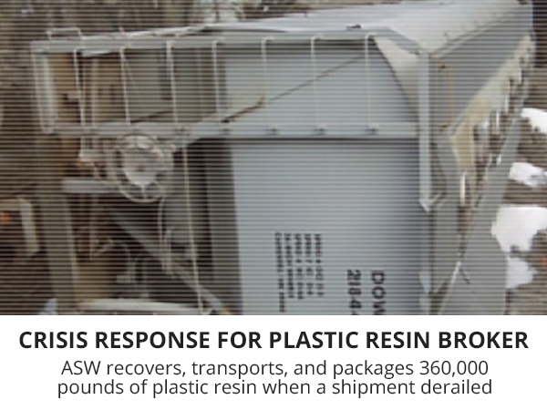 ASW provides crisis response services to plastics resin broker