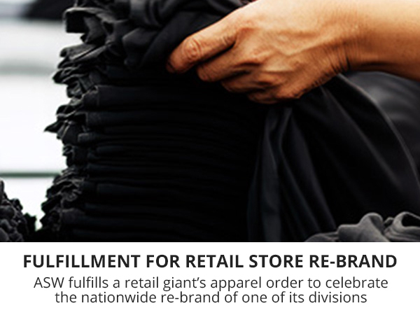 Employee gear fulfillment for retail store re-brand