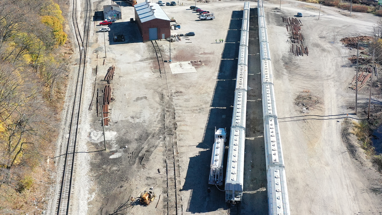 team track for transloading and railcar storage