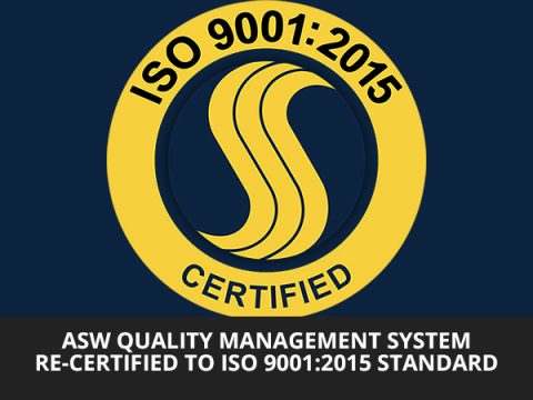 ASW Quality Management System Re-Certified to ISO 9001-2015 Standard