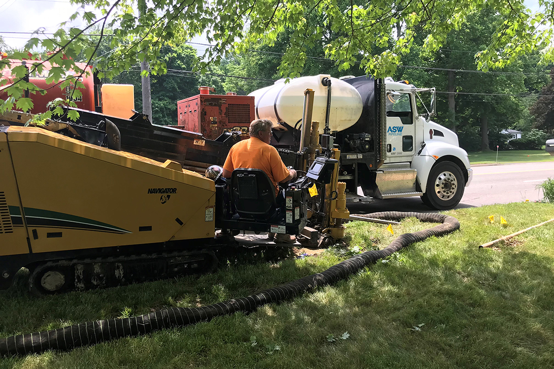ASW uses horizontal directional drilling as part of its natural gas pipeline installation and repair
