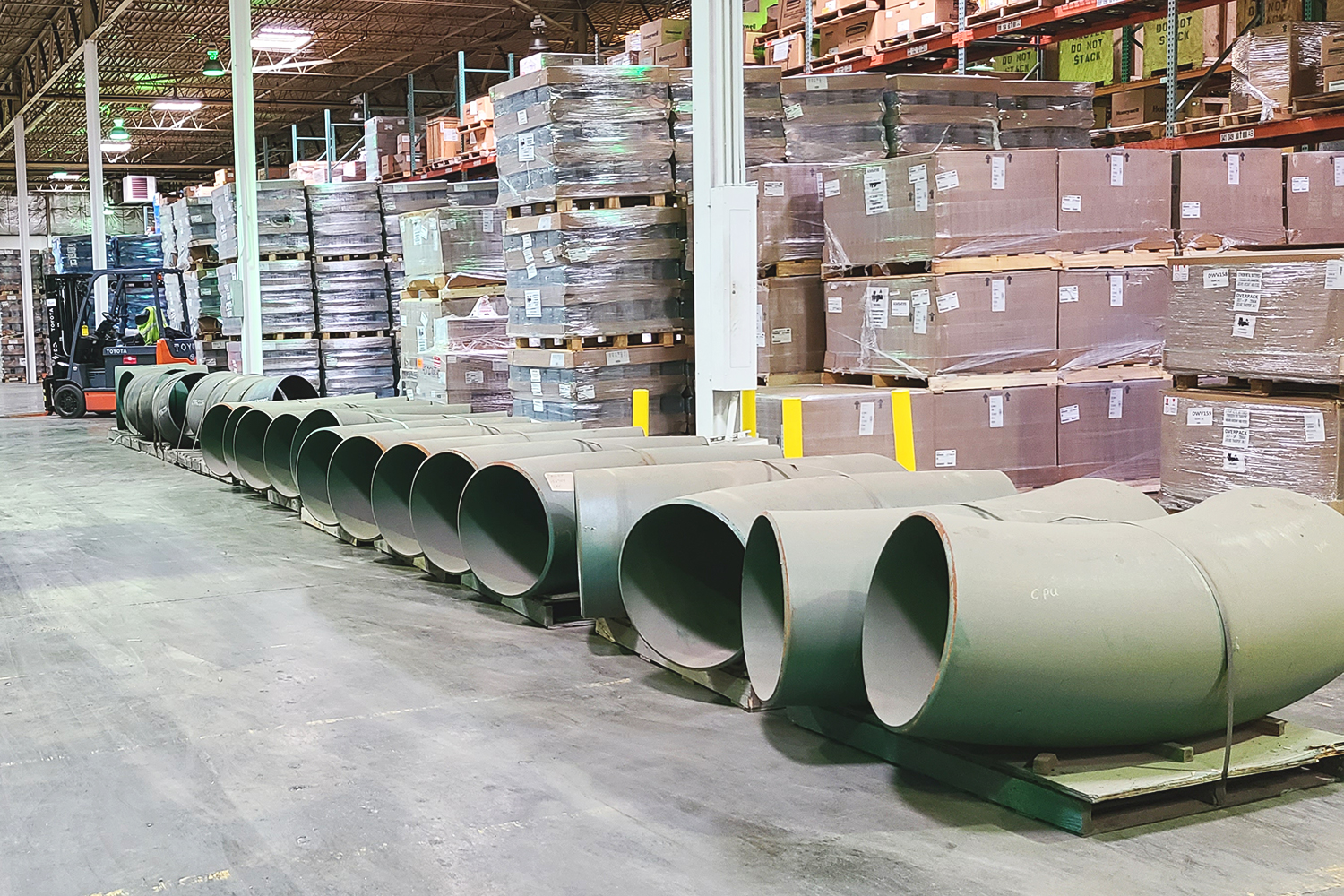 ASW provides industrial warehousing of pipe for the utility industry.