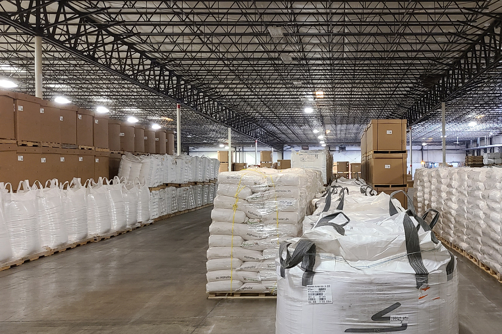 ASW can package and warehouse resin in bulk bags, gaylords, and other formats