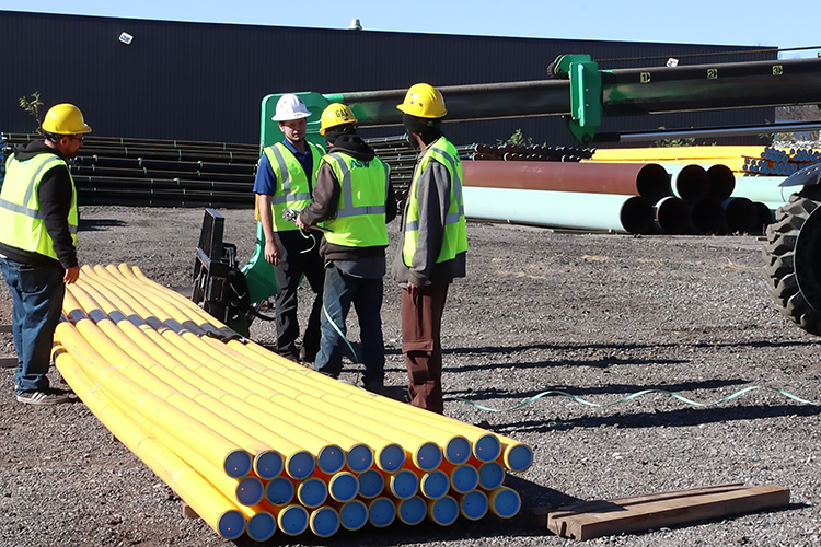 ASW associates with HDPE pipe at ASW pipe yard