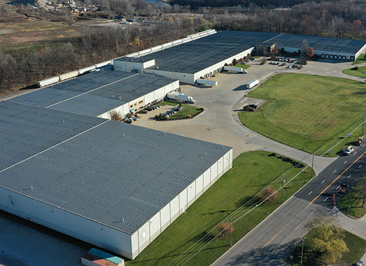 Aerial view of ASW's headquarters, distribution facility, and polymer logistics hub