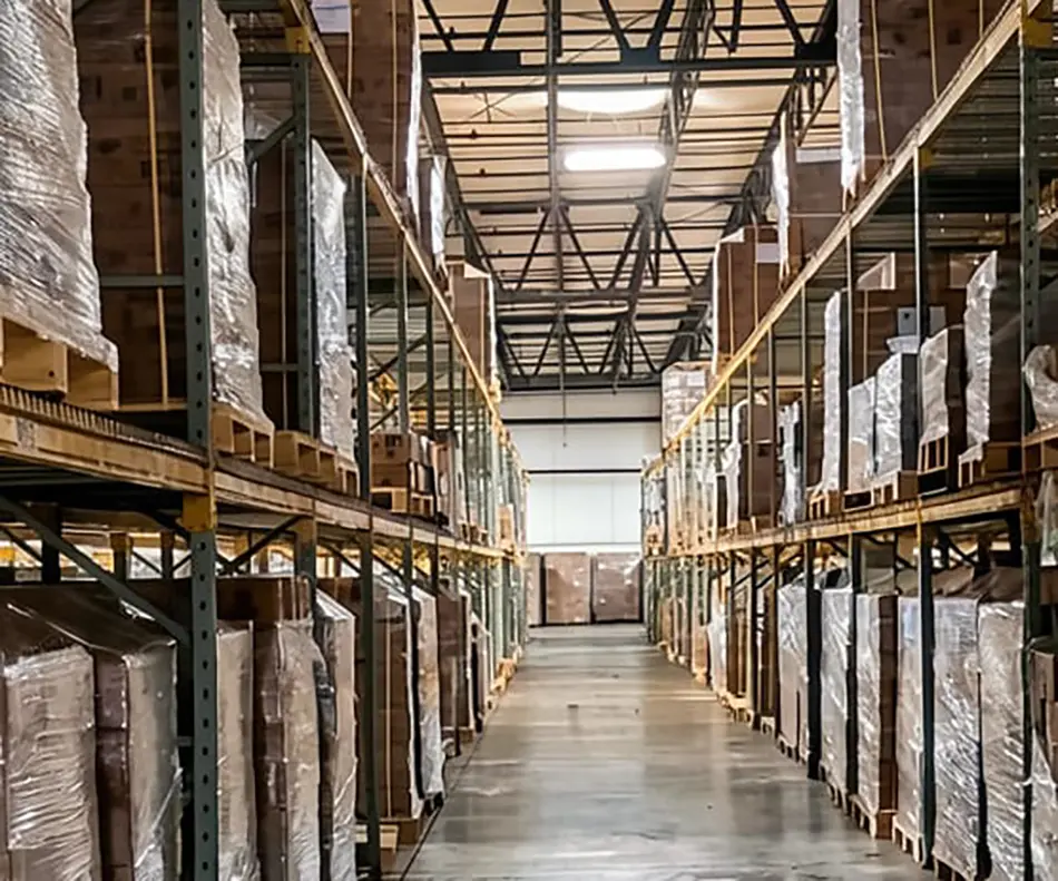 Racks in one of ASW's Northeast Ohio warehouses