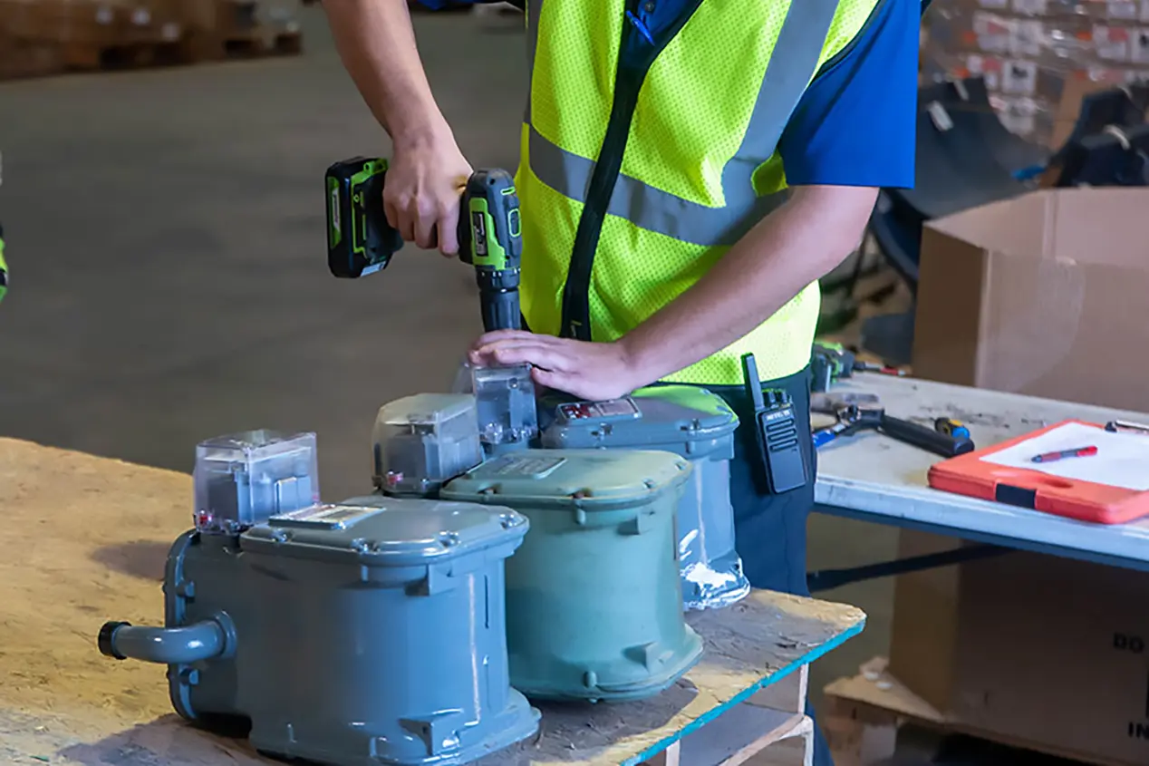ASW's investment recovery services includes dismantling and recycling gas meters.