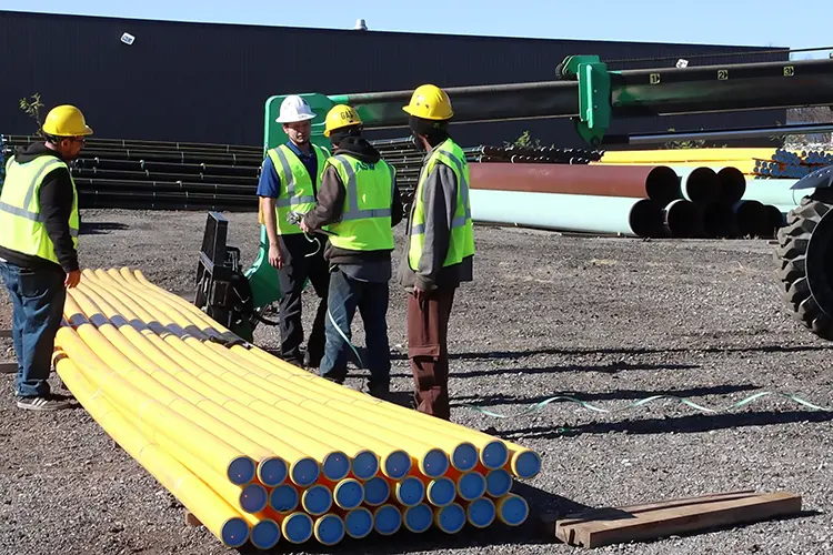 ASW associates with HDPE pipe at ASW pipe yard